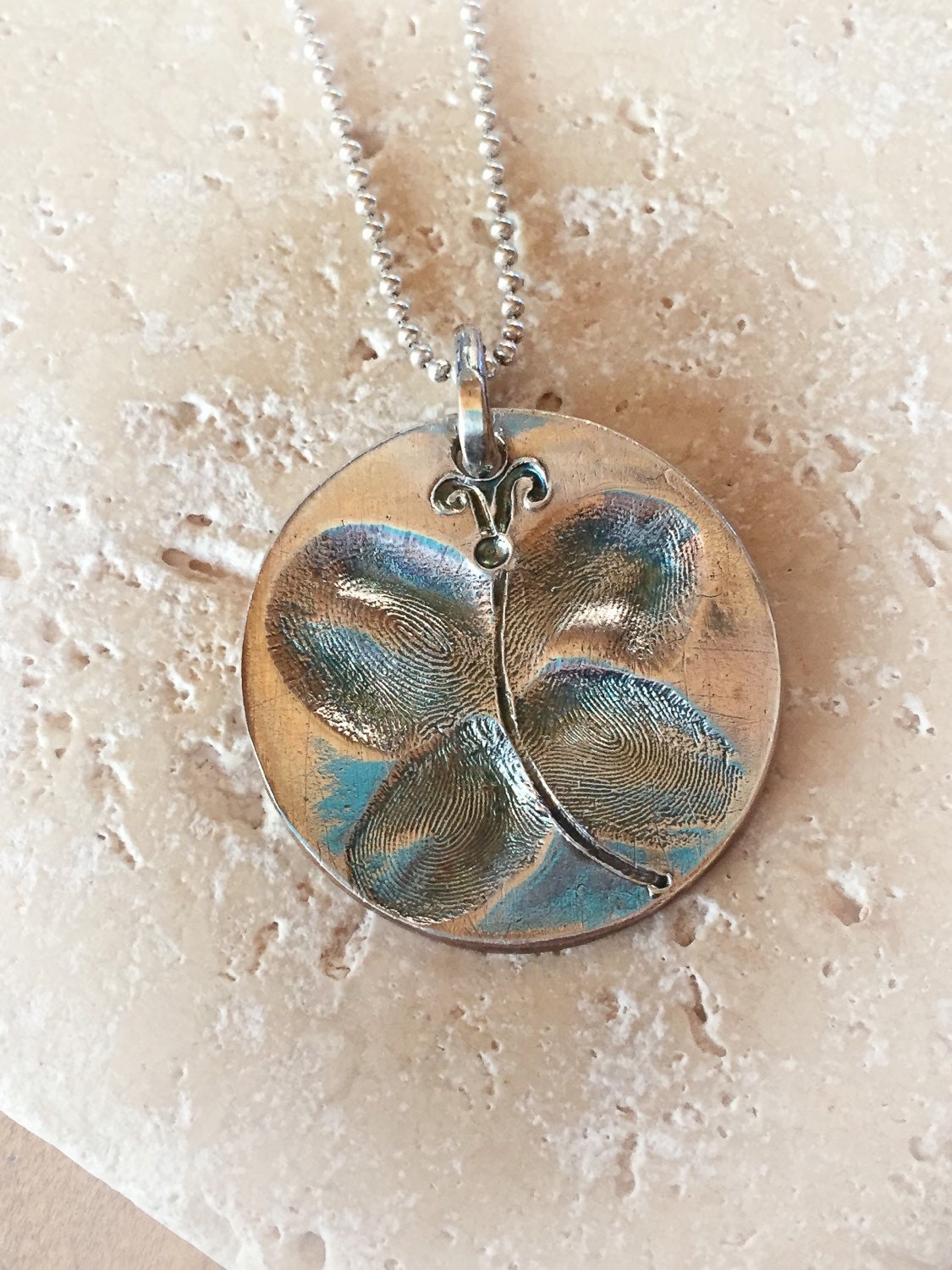 Fingerprint jewelry butterfly necklace in fine by TimeflysDesigns