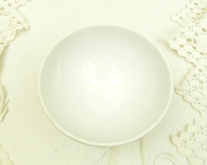 Small Childs Antique French Farmhouse White Bone China Café au Lait Bowl / French Country Decor / Retro Vintage Home Interior / Coffee Bowl