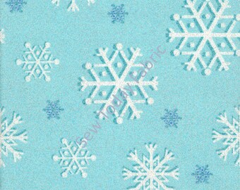 Snowfall Metallic Glitter Blizzard - Snowfall Collection - Michael Miller Fabrics CM2050-BLIZ-D (sold by the 1/2 yard)