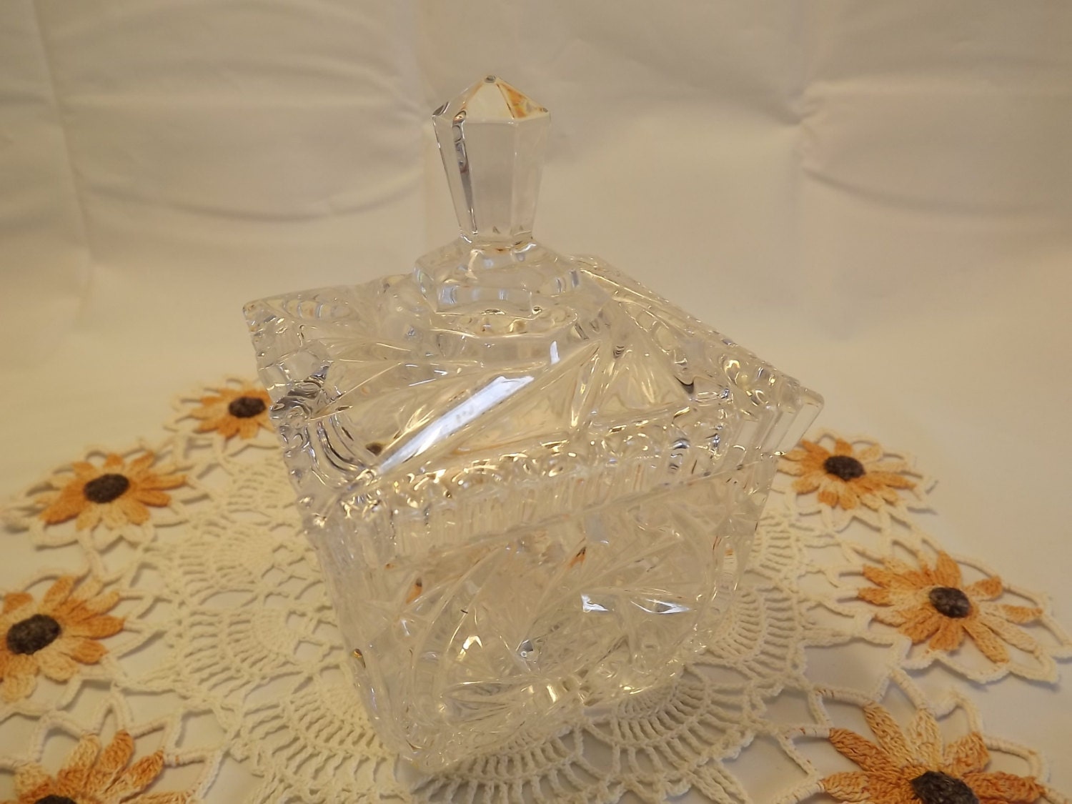 Vintage Pinwheel Crystal Sugar Bowl, Treat Your Self to Some