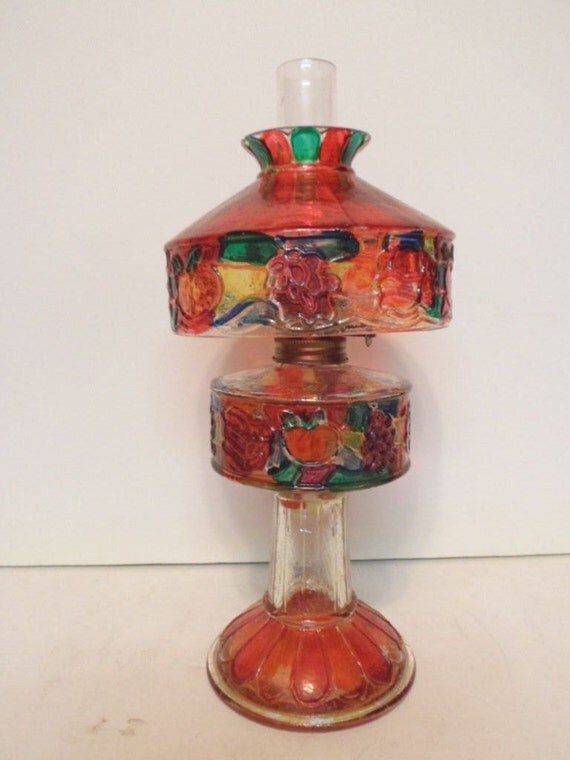 1960s Hong Kong Painted Mini Oil Lamp by WhatsNewPussycat1 on Etsy