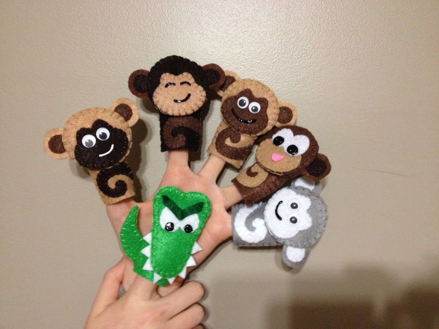 stuffed finger monkey