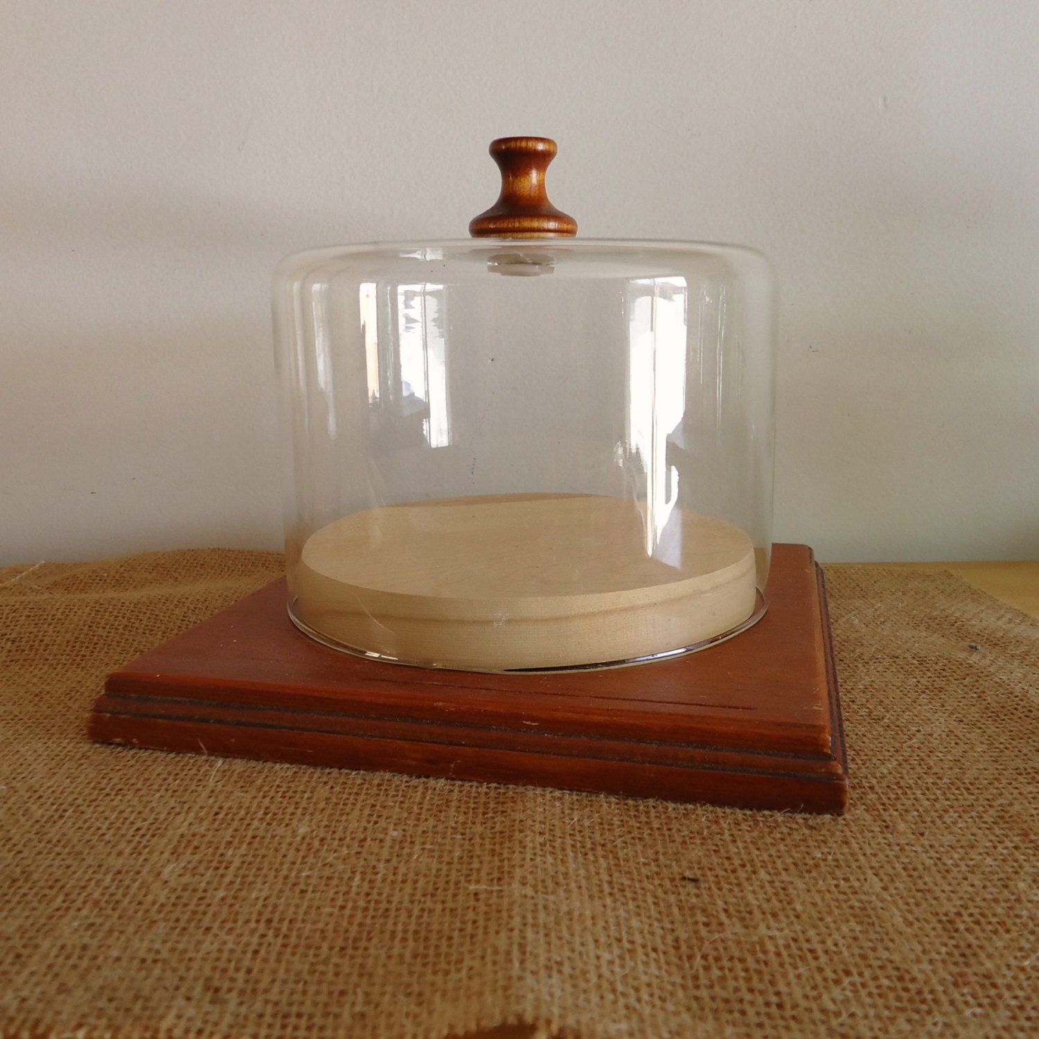 Vintage kitchen display cheese server, glass dome, oddities display