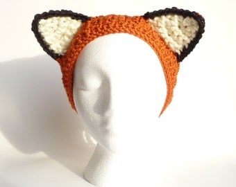 Crochet Headband Pattern CROCHET PATTERN Crochet Headbands for Adults for Children Crochet Headband Hair Accessory Crochet Earwarmer Fox Ear