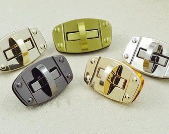 Purse lock twist purse turn lock clutch clock ,Turn Lock Fastner,Purse Twist Lock,Latch 1 13/16"x1 1/16" XM-807 1pc
