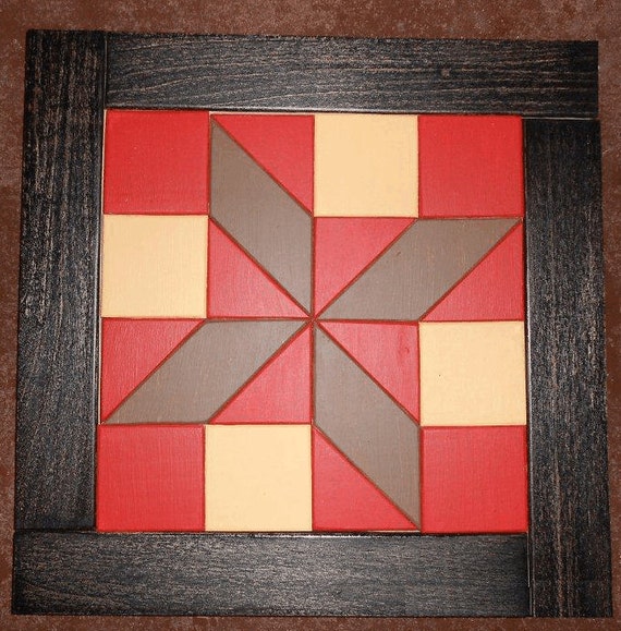 Items similar to Painted Quilt Design Wooden wall hanging on Etsy