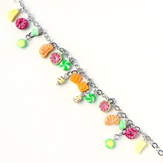 Candy Bracelet Food Jewelry by BiteSizeMiniatures on Etsy
