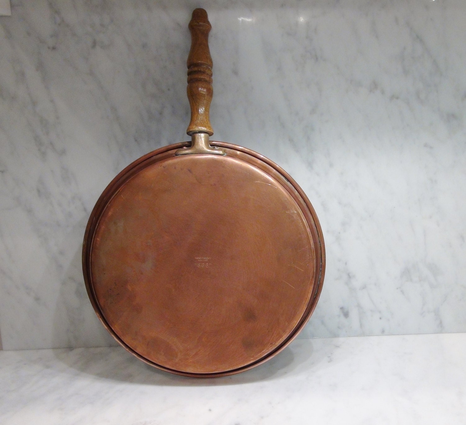 Vintage Copper Skillet / Bazar Francais New York 666