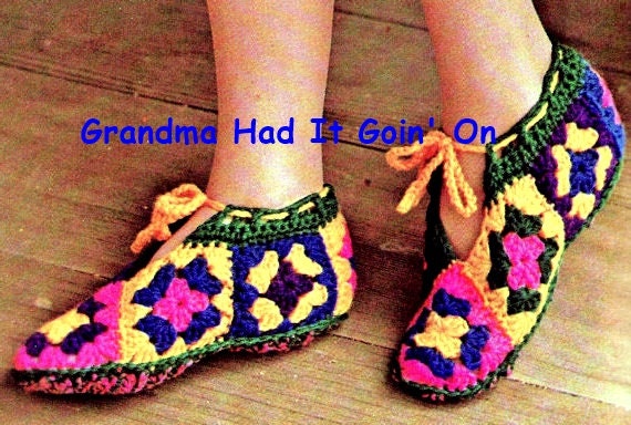 Crochet Slipper Pattern Granny Square Booties Socks