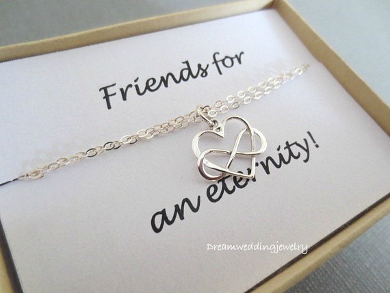 Best friend bracelet, Sterling silver heart infinity bracelet ...