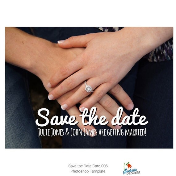 Save The Date Photoshop Template 006 From Suebelledesigns On Etsy Studio Save The Date Templates Photoshop