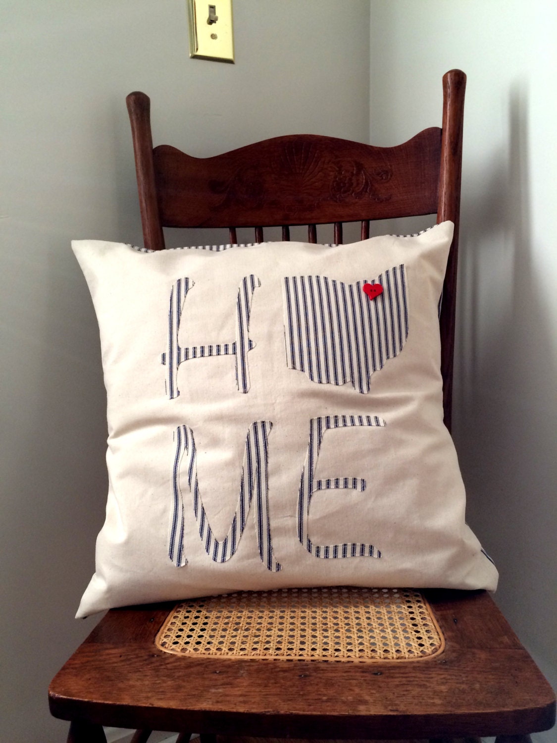 Ohio Home Pillow State of Ohio Pillow