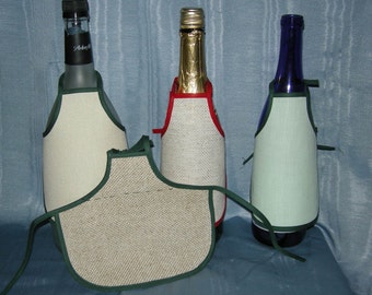Blank Wine Bottle Aprons or Dish Soap Bottle Aprons to Embroider ...