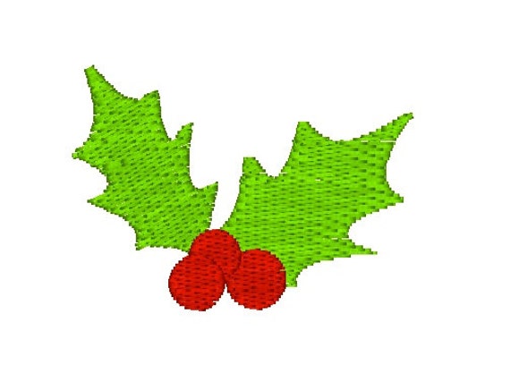 Holly Berry Christmas Machine Embroidery Design Christmas