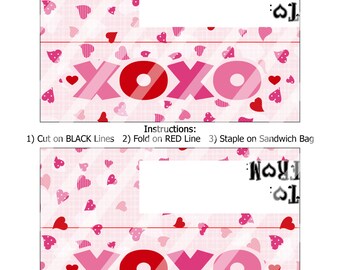 Popular items for valentine candy bag on Etsy