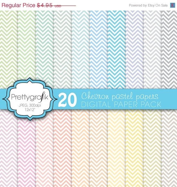 80% OFF SALE chevron digital paper, commercial use, scrapbook papers, background - PS583 Il_570xn