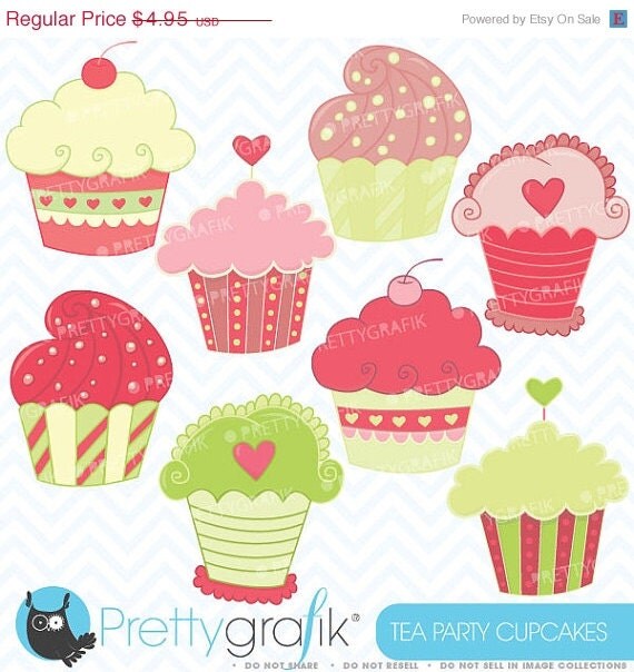 80% OFF SALE cupcakes clipart commercial use, vector graphics, digital clip art, digital images - CL352 Il_570xn