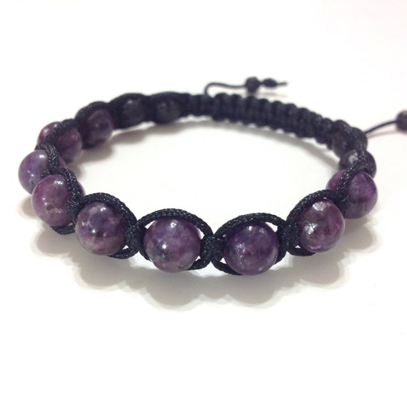 Lepidolite Shamballa Bracelet (GESHA0114)