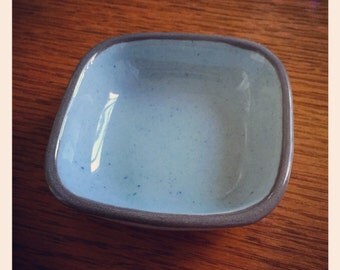 1940's Winfield Pottery Blue Condiment Dish California Pottery
