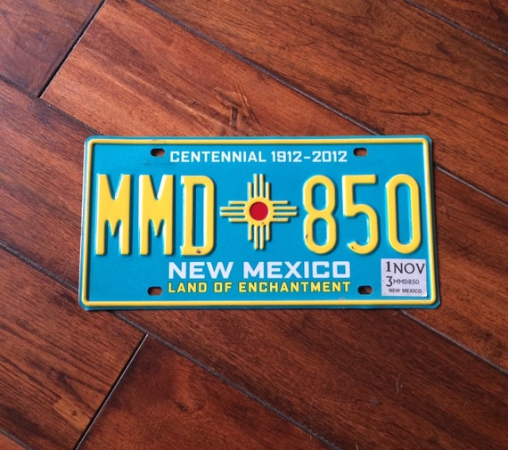 Colorful New Mexico Centennial License plate by RecreatedTXVintage