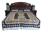 Mughal Inspired Indian Bedding Handloom Cotton Bedspreads