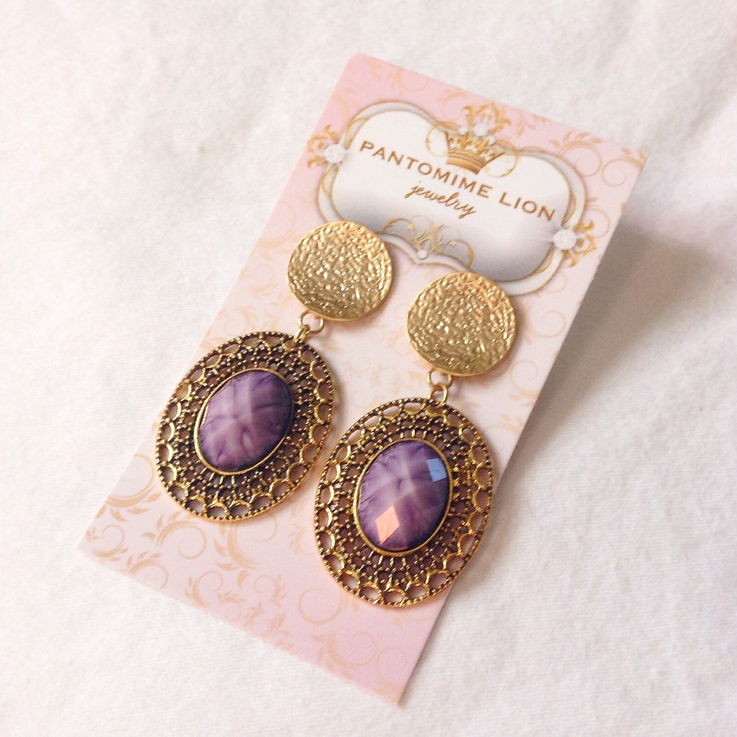 Purple Chandelier Earrings