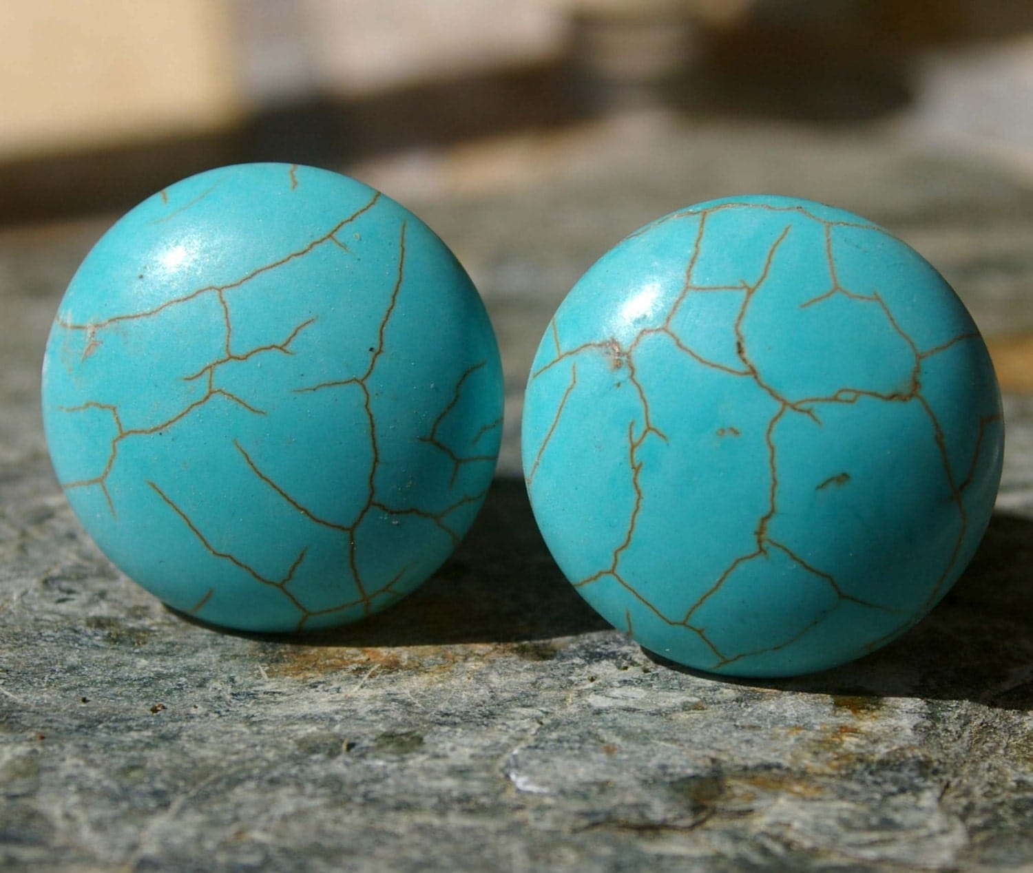 Knobs Stone Knobs Knobs Turquoise Magnesite Crackle