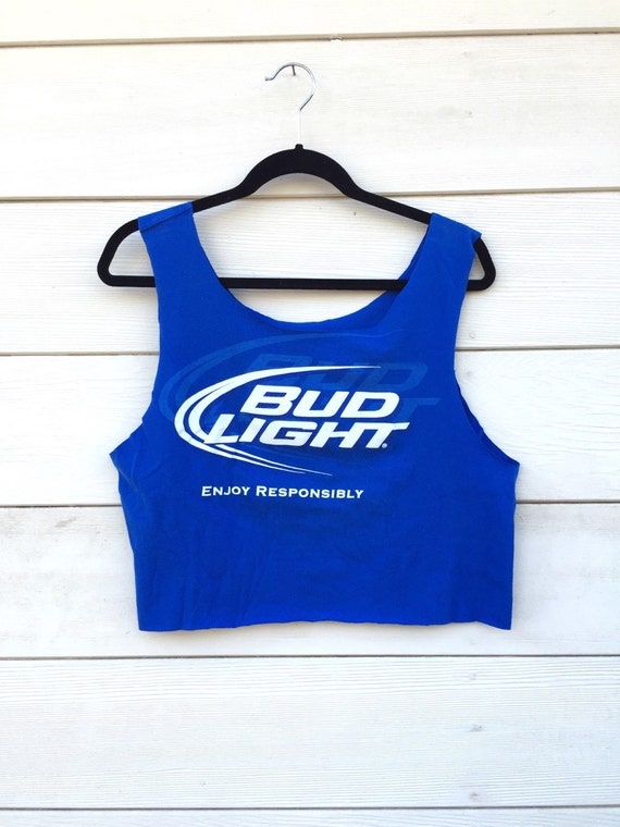 bud light crop top tee