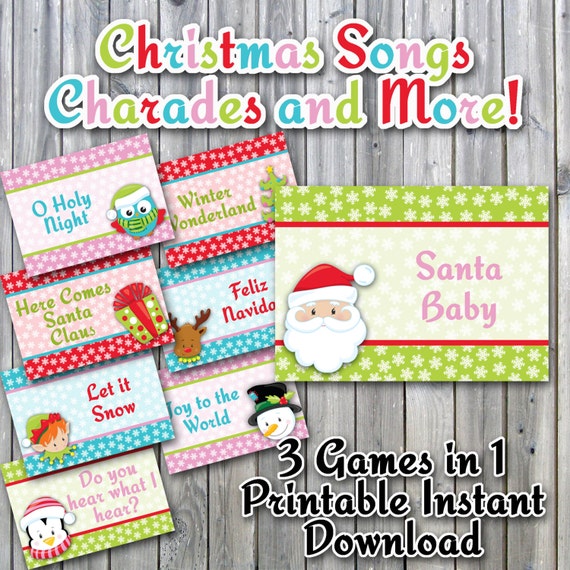 Christmas Carol Charades Printable prntbl concejomunicipaldechinu gov co