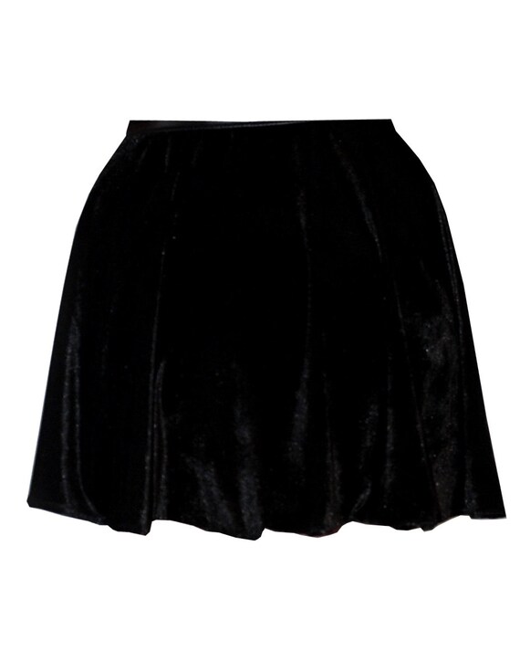 Ebony velvet skater skirt
