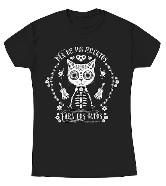 Dio de los Muertos Para Los Gatos Slim Fit T-Shirt