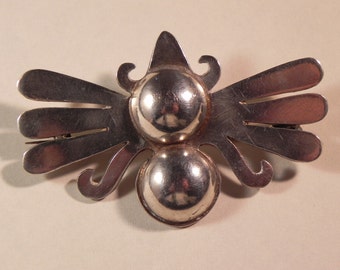 Vintage Butterfly Brooch /Pin .980 HallmarkedTaxco Chato Castillo Design 1930's