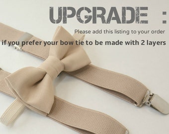 UPGRADE If you need bow tie with two layers instead of one ( just add this listing to your order )