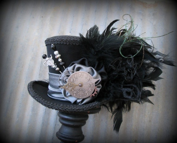 Steampunk Mini Top Hat Alice in Wonderland Mini Top by ChikiBird