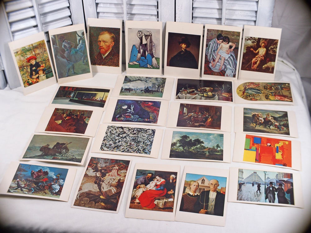 24 Painting Cards for MASTERPIECE Art Auction Game Complete