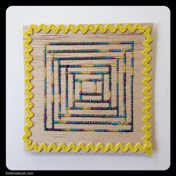 Balsa Wood and Toilet Paper Quilt Blocks Machine by EmbroideryIt