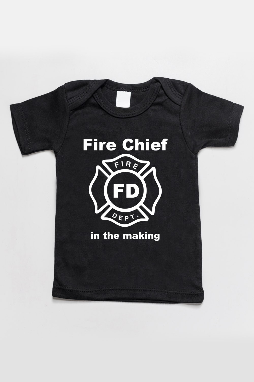 Fire Chief In The Making Baby T-shirt Black