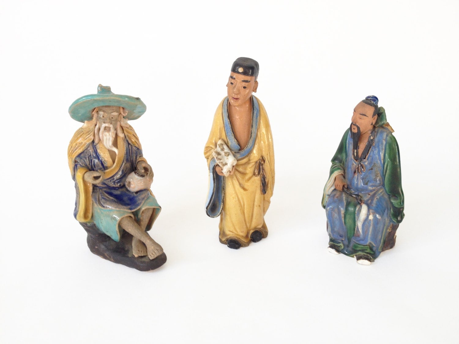 antique chinese clay figurines