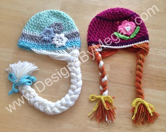 Princess & Ice Queen Crochet Hat Patterns