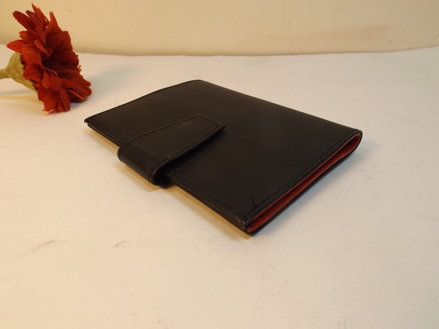 Vintage West Germany Leather ( marked genuine cowhide)women wallet