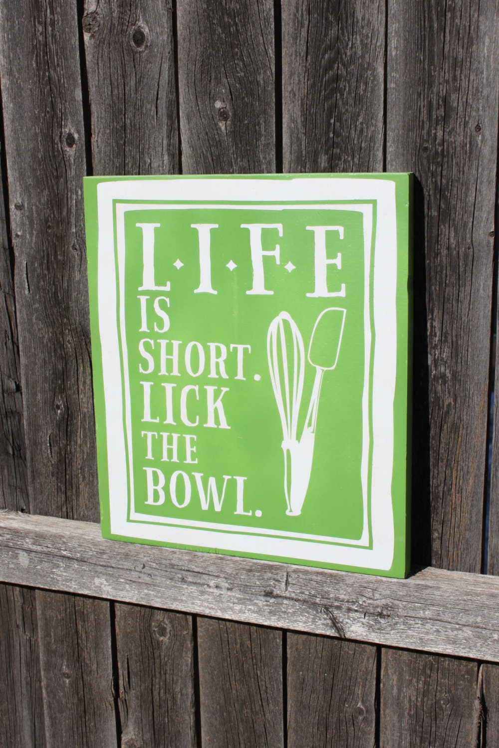  Funny  Kitchen Sign  Home Decor Life is Short  Quote Lick the