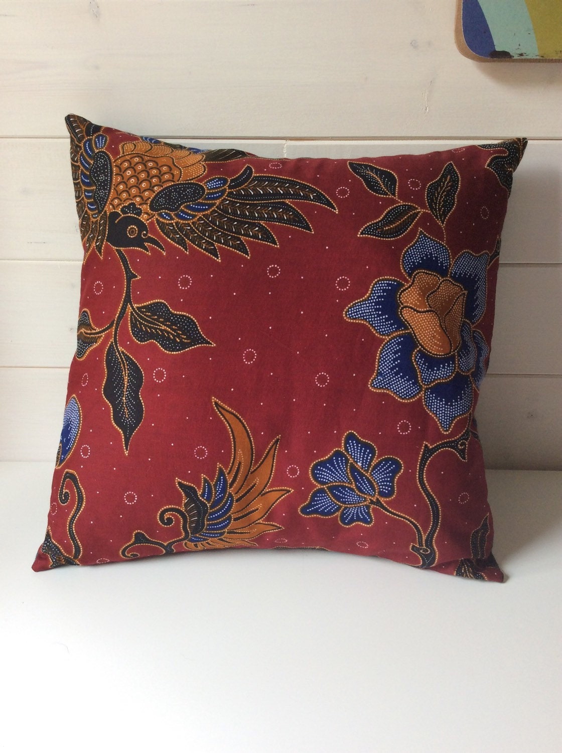 Handmade balinese batik pillow with insert by BimbleBumbleBootsy