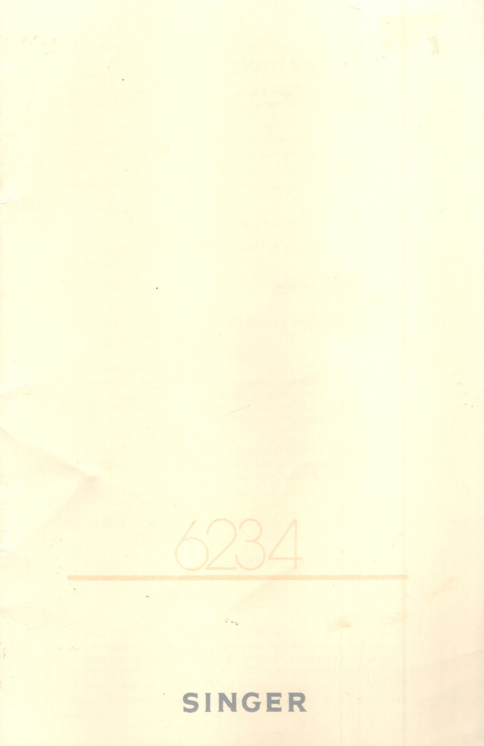 Singer Sewing Machine Model 6234 ORIGINAL MANUAL 1979 Sewing