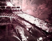 Paris Photography, Paris in Pink, Texture of the Eiffel Tower, Burgundy White and Pink Hilight the Architecture, Photo, Wall Art, Digital Paris Photography, Paris in Pink, Texture of the Eiffel Tower, Burgundy White and Pink Hilight the Architecture, Photo, Wall Art, Digital