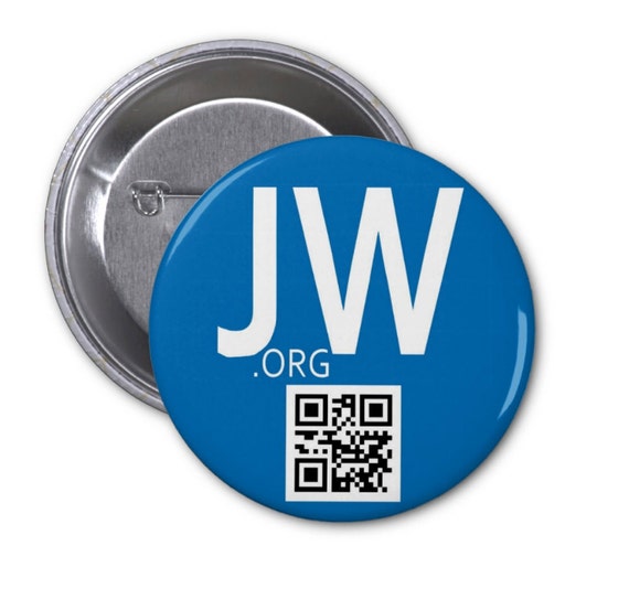 JW.ORG QR code Pinback Buttons or Fridge Magnets or Pocket