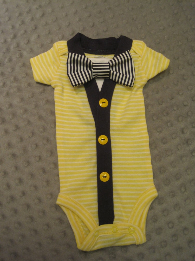 Infant Onepieces Bow Tie bodysuits Baby outfit by BelinBoutique