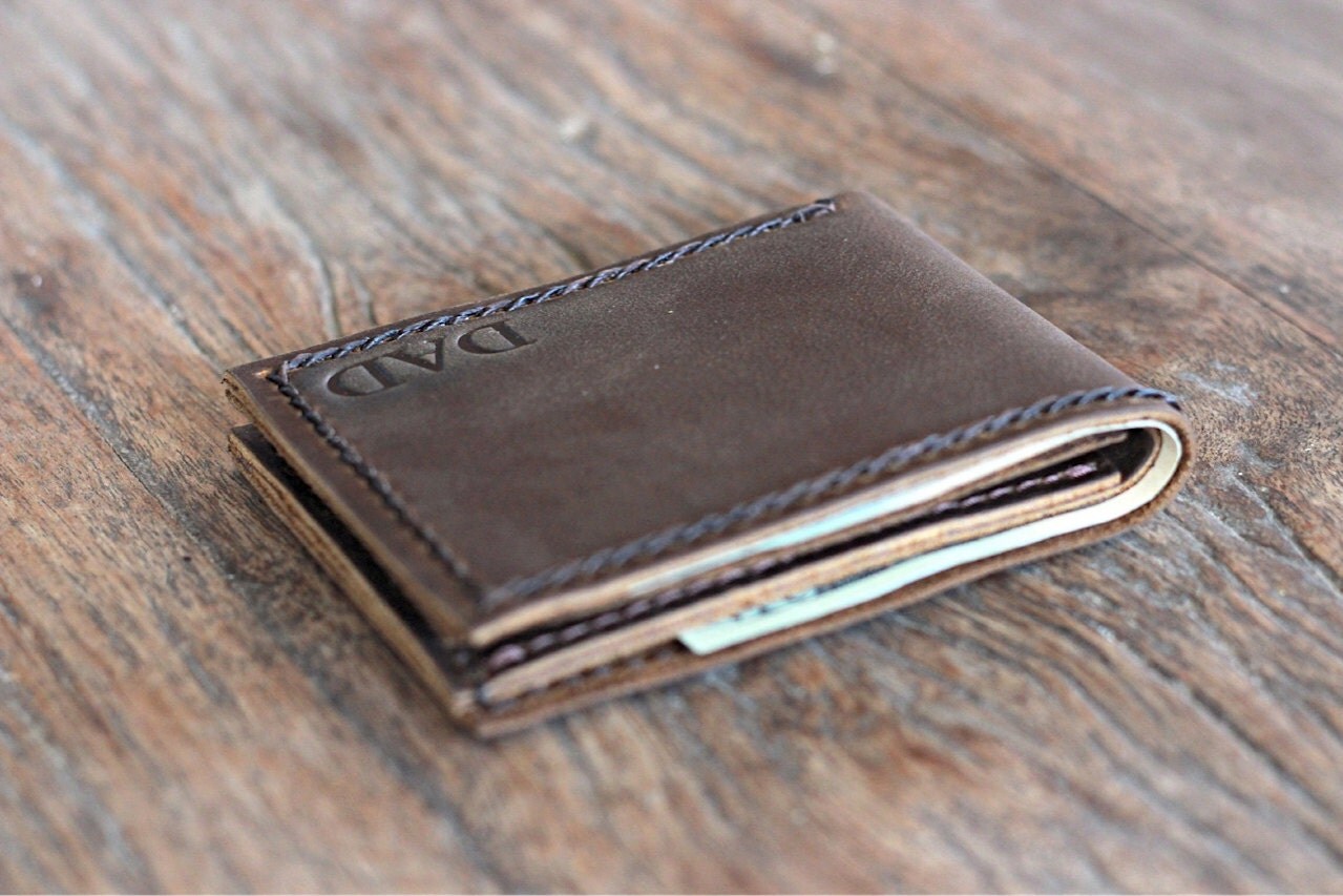 PERSONALIZED WALLET Ultra Slim Men's Leather Wallet by JooJoobs