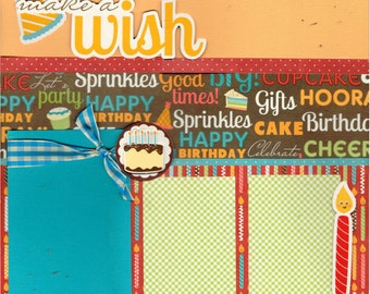 2 page Scrapbooking Layout Kit Happy Birthday by CropALatteToGo