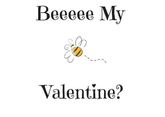 Instant Download!! Beee My Valentine Card