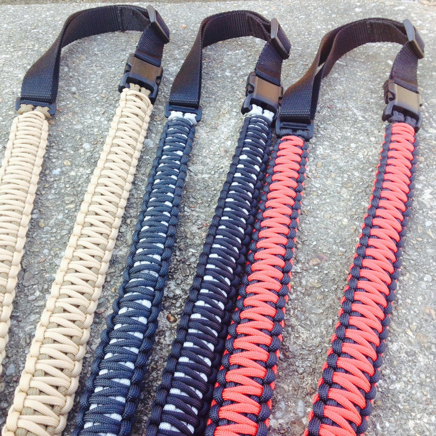 1 and 2 point 550 paracord Rifle slings
